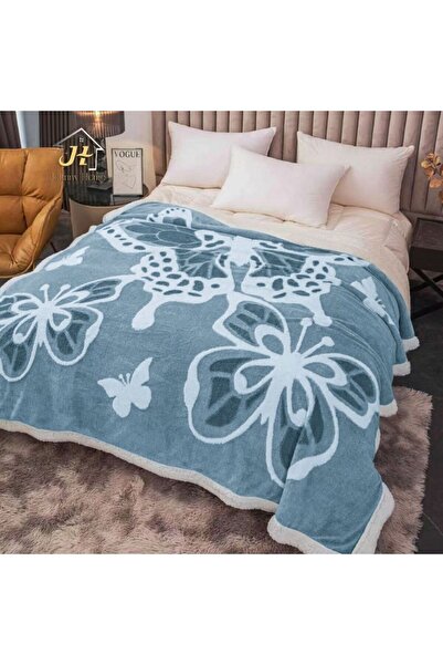 Casa de Vis Cocolino blanket, Casa de Vis, with fur, 200 x 220 cm, P3D-08