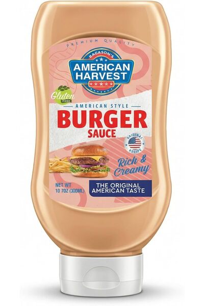 American Harvest صلصة برجر 300 مل | قوام كريمي، نكهة غنية | صلصة مثالية لبرجرك