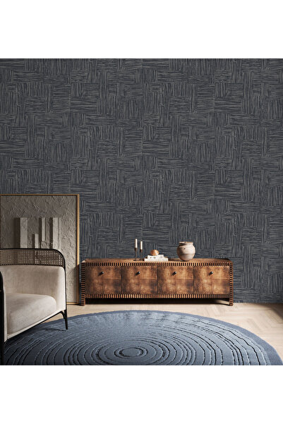 Adawall MUSE Koleksiyonu 25101-6 Antrasit Dokulu Silinebilir Nonwoven Vinil D...