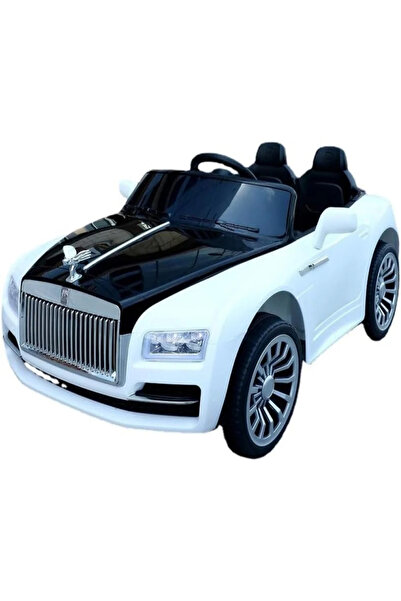 Leno سيارة رولز رويس كهربائية فاخرة للأطفال 12 فولت - تصميم كلاسيكي أنيق - أبيض