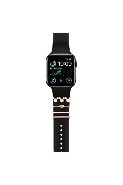 Casen Watch Akıllı Saat Uyumlu Kordon Takısı Şık Charm Seti Fare ve Pırlanta ...