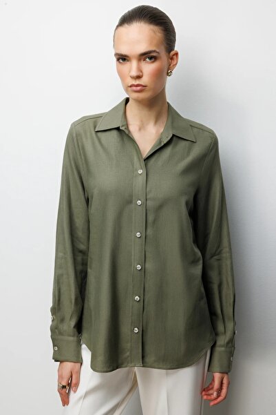 Ekol Polo Collar Linen Shirt 2026