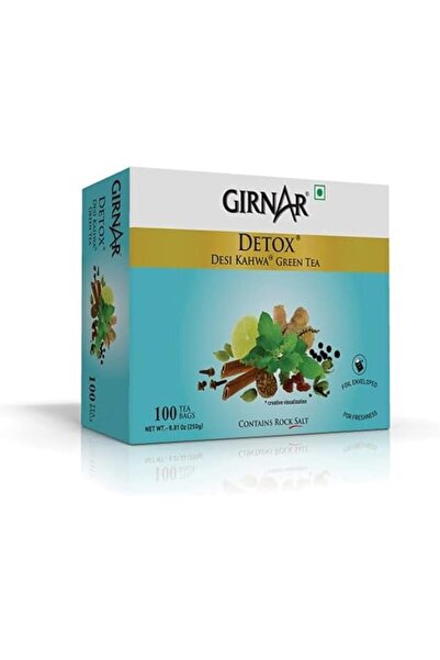 GIRNAR شاي كاهوا الأخضر للتخلص من السموم (100 كيس شاي) 250 غرام