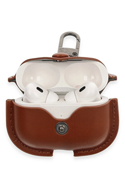 lunirawear لونيرا حقيبة جلدية لسماعات ايربودز برو 2 (الجيل الثاني) - لون أسمر...