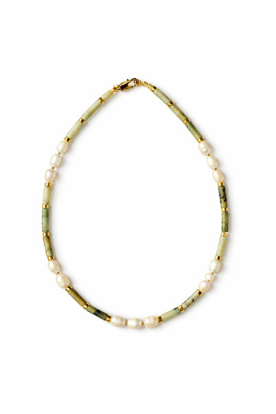 B Design jewelry Alegra Labradonit ve İnci Kolye