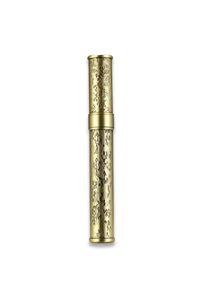 CIGARLOONG Damascus Desen Metal Puro Kılıfı Tüpü Tekli Gold 50 Ring