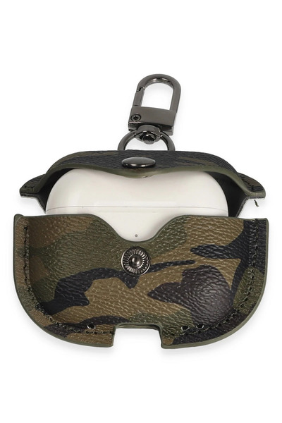 lunirawear حافظة لونيرا ايربودز 3 (الجيل الثالث) من الجلد المموه - أخضر كاكي ...