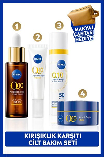 NIVEA Q10 SPF50 Güneş Koruyucu Yüz Kremi 40ml, Kırışıklık Karşıtı Serum, Göz ...