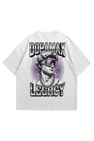 Scrovtie تي شيرت أبيض كبير الحجم للجنسين - تي شيرت دوباماكس ديفيد ليجاسي مطبو...