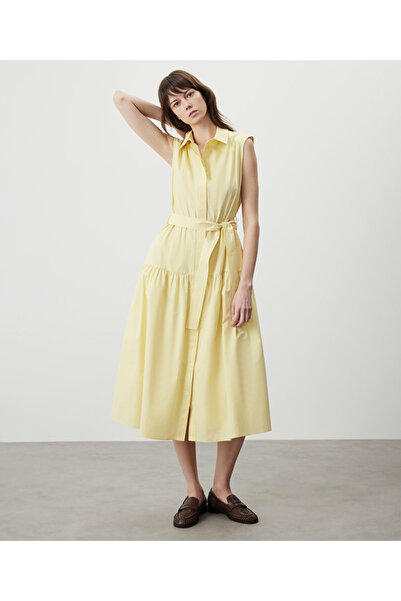 MISS IPEKYOL Kuşaklı poplin elbise