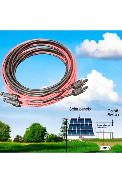 OEM Set cablu 3m rosu si 3m negru cu mufe MC4,4mm²,panou solar,rulota,fotovoltaic,protectie IP67 si UV