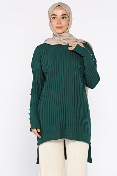 azragül giyim Women's Crew Neck Hijab Knitwear Tunic