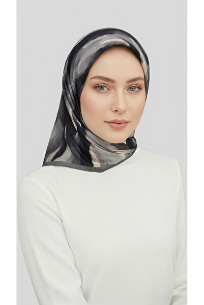 Karaca Eşarp وشاح موريا من الرايون المزخرف - أسود