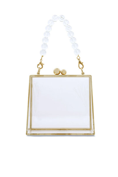 london Rag Women Transparent Clear Triangle Clutch Bag