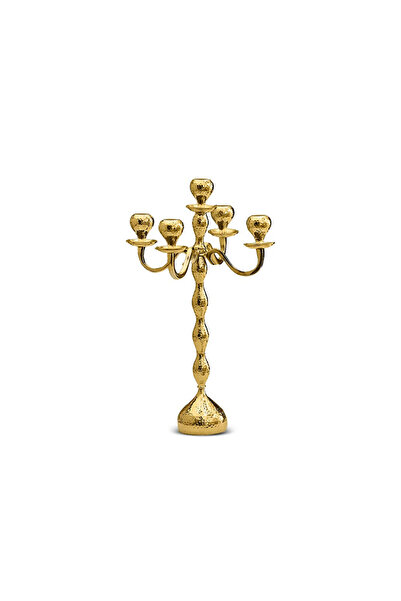 Karaca Home Karaca Arlen Şamdan 5'li Gold 42x29 cm