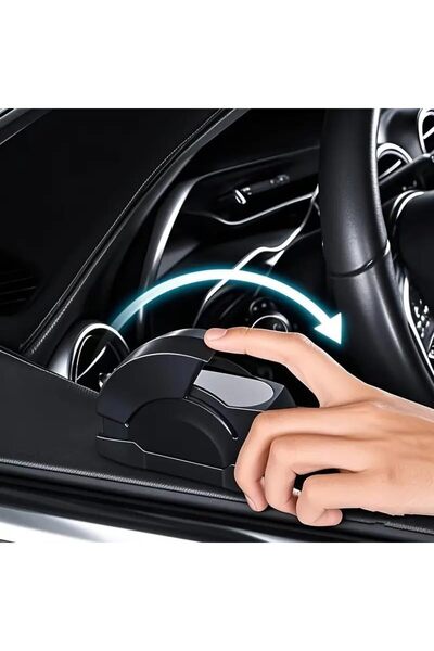 Modifiyum Siyah Araç İçi Küllük Metal Hazneli Kayar Kapaklı Yapışkanlı Oto Kü...