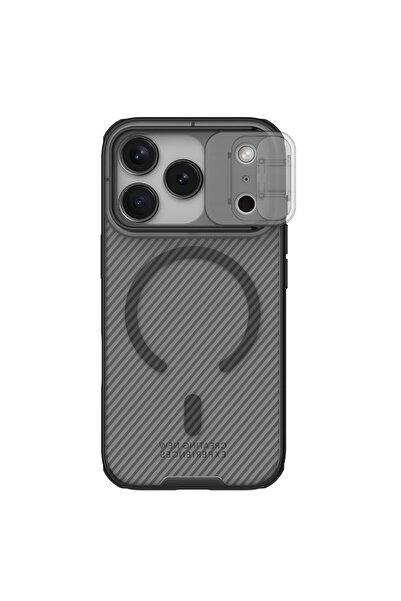Nillkin Carcasă CamShield Pro cu MagSafe pentru iPhone 17 Pro - Neagră/Transp...