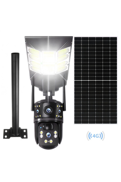 OEM Street Lamp with 4G Camera and Solar Charging, Metal Pole Support, 8MP, A...