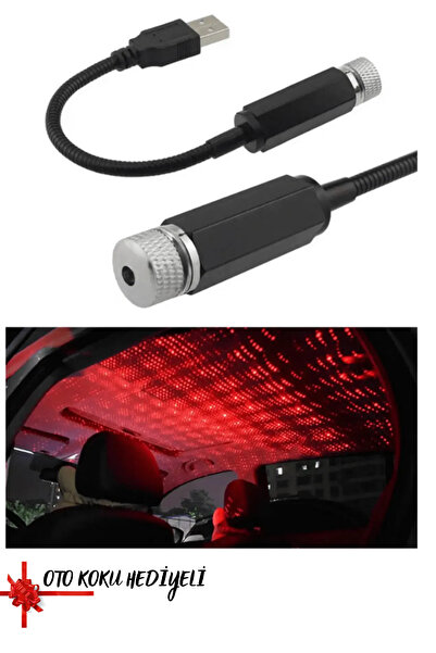 Buscarpone Araç Içi Usb Ayak Altı Tavan Led Aydınlatma Star Light Yıldızlı Gö...