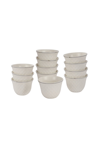 ROYALFORD 12pcs Bone China Gahwa Cup Set RF12827 Traditional Arabic Coffee Cu...