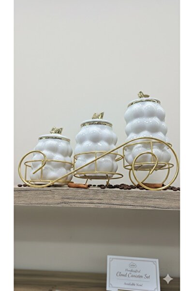 LeylArt Hale Storage Set Grape Shaped Set of 3 with Stand