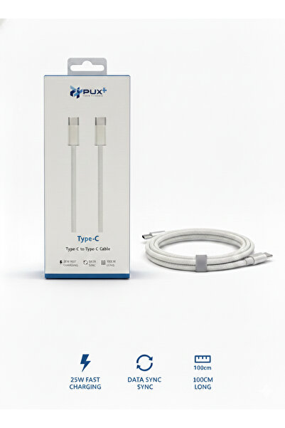 25W Fast Charging Destekli Type-C Şarj ve Data Kablosu