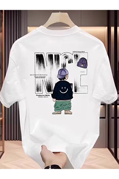 CLASSY.MODA Tricou din bumbac alb premium Sila Trend