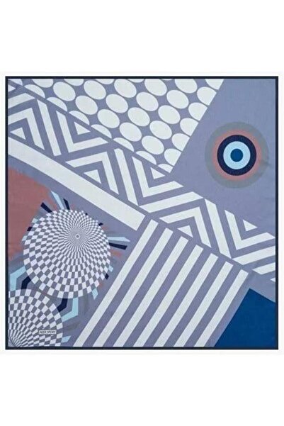 Aker وشاح سبورت تيفيل IST 6863797-922 بنمط هندسي باللون الأزرق الداكن