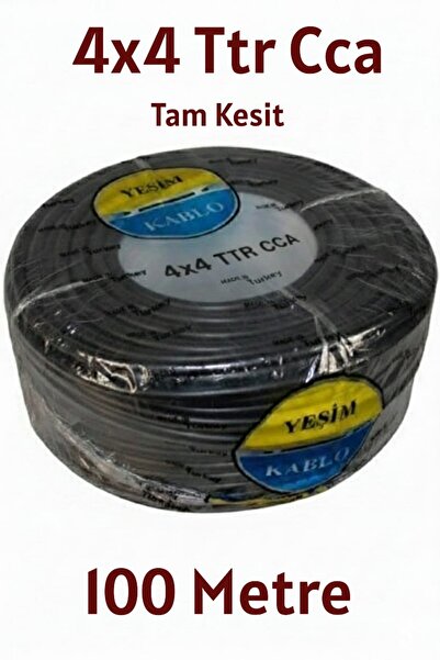 YEŞİM Kablo 4×4 Ttr Cca Siyah Renk Kablo 100 Metre (Alüminyum)