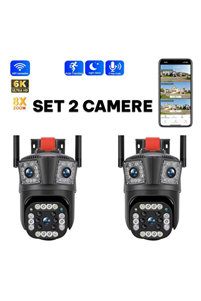 OEM Set de 2 camere de supraveghere inteligentă WIFI V380 PRO – 2 camere (1 r...