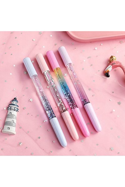 hediye Simli Şeffaf Jel Kalem – Pastel Renkler 137-376