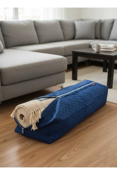 SER&YAT Rug and Carpet Storage Bag - Navy Blue 2-Piece Zippered Rug Cover - Compatible with up to 6m