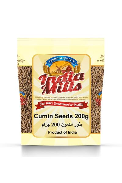 India Mills Whole Cumin Seeds, 200 gm