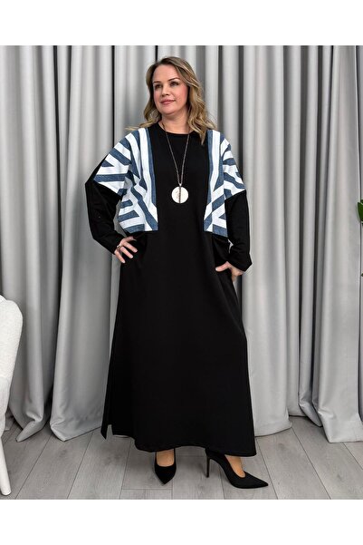 FUNDA فستان نيلاني بتصميم أنيق باللون الأسود