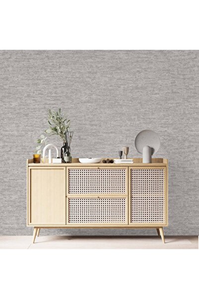 Adawall MUSE Koleksiyonu 25108-4 Koyu Gri Taş Görünümlü Duvar Kağıdı