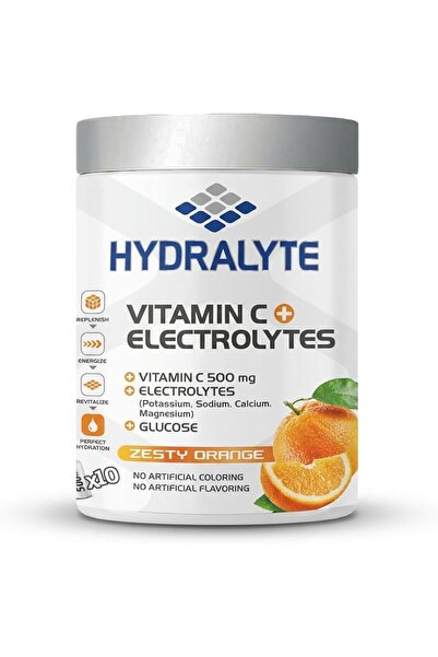HYDRALYTE Vitamin C + Electrolyte Hydration Sports Drink Powder Mix Orange Fl...