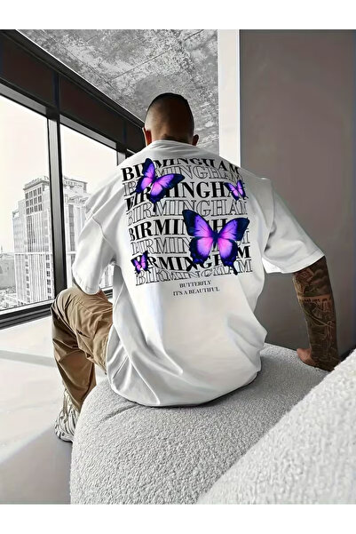 CLASSY.MODA تي شيرت سيلا تريند من القطن الأبيض الفاخر