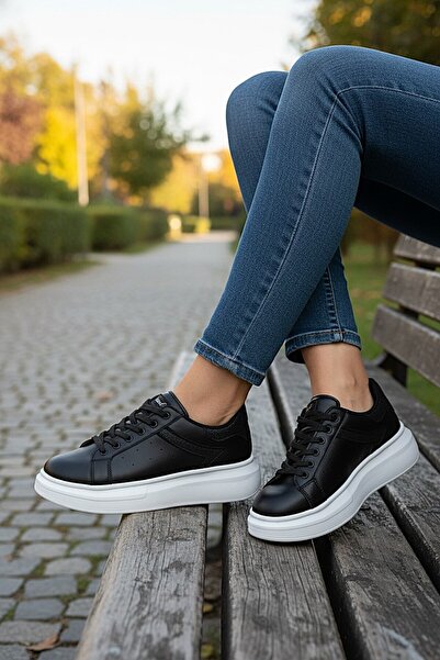 KAFKASLAR AYAKKABI Flat Thick Sole Orthopedic Classic Sports Model Sneaker Wo...