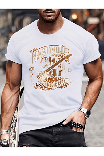 CLASSY.MODA تي شيرت سيلا تريند من القطن الأبيض الفاخر