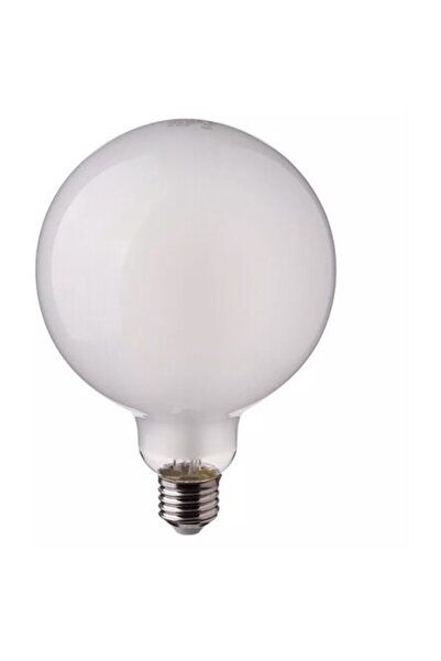 V-TAC Bec LED G125 E27 7W cu filament 6400K alb rece, sticlă mată