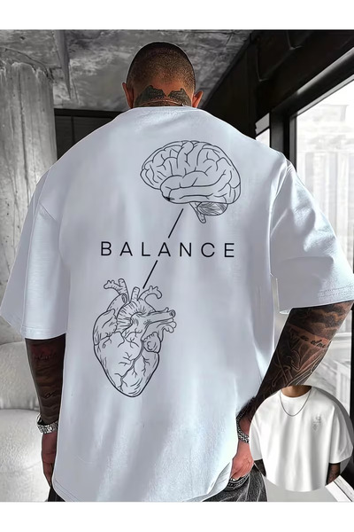 CLASSY.MODA تي شيرت سيلا تريند من القطن الأبيض الفاخر