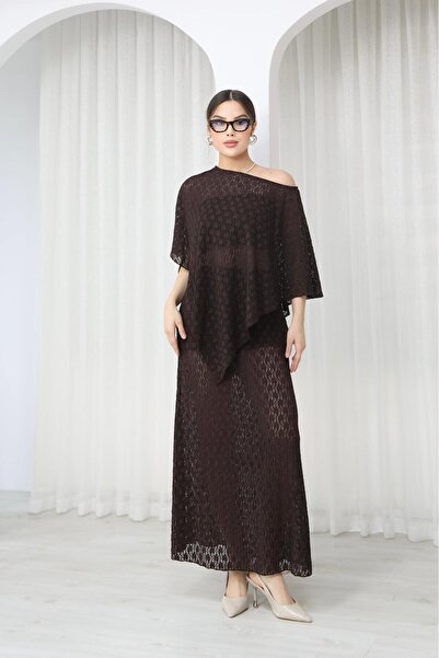 b buhari bykoc Skirt with Shorts, Elastic Waist Lace Set