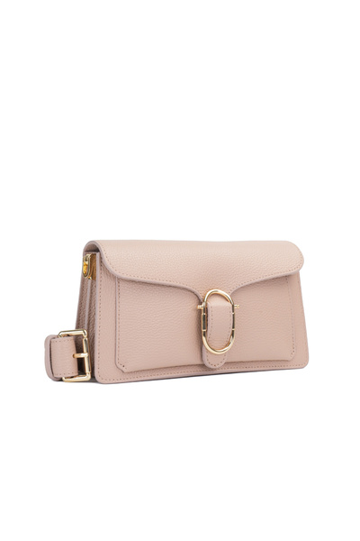 Posete Fagaras Anabelle Leather Purse - Powder Pink, Casual Bag Made of Genui...