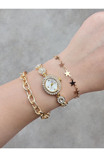 CLUPPOLOON Zircon Stone Women's Watch Set