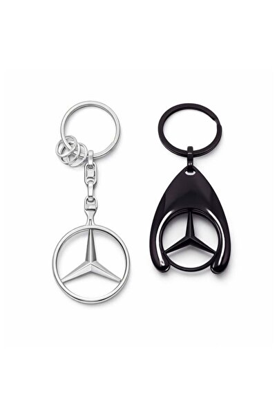 Depox Sada dvoch kľúčeniek DEPOX®, zberateľská edícia, kov, strieborná/čierna