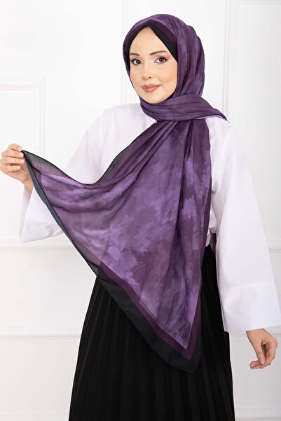 EBRUTESETTÜR Elegance Desenli Şal Serisi Mor