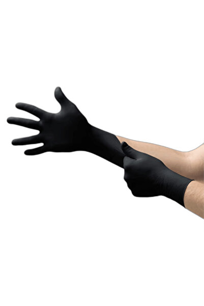 Heilen Mănuși din nitril nepudrate, negre XS– 100 bucăți, de unică folosință,...