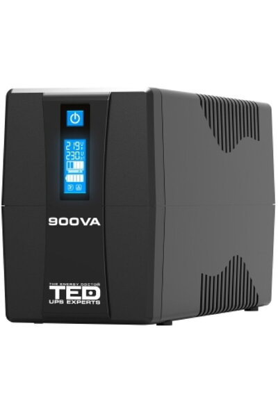 TED Electric Line Interactive with 2 Schuko outputs and LCD Display, 900VA / ...