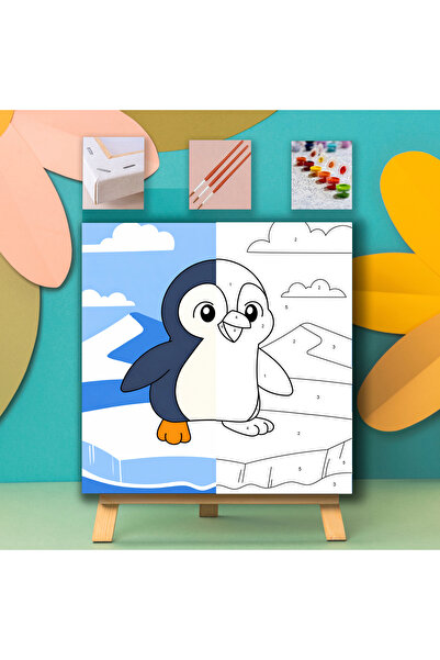 Carmen Çocuklar için Sayılarla Boyama Seti - Neşeli Penguen