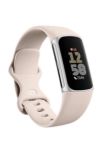 Fitbit Brățară Charge 6 din porțelan/argintiu